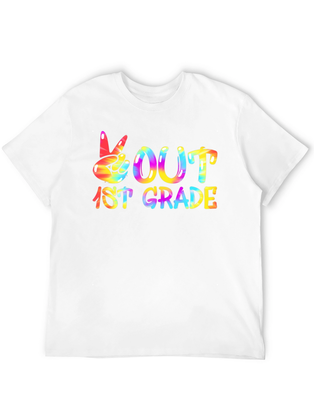 Peace Out 1st Grade Tie Dye T-Shirt