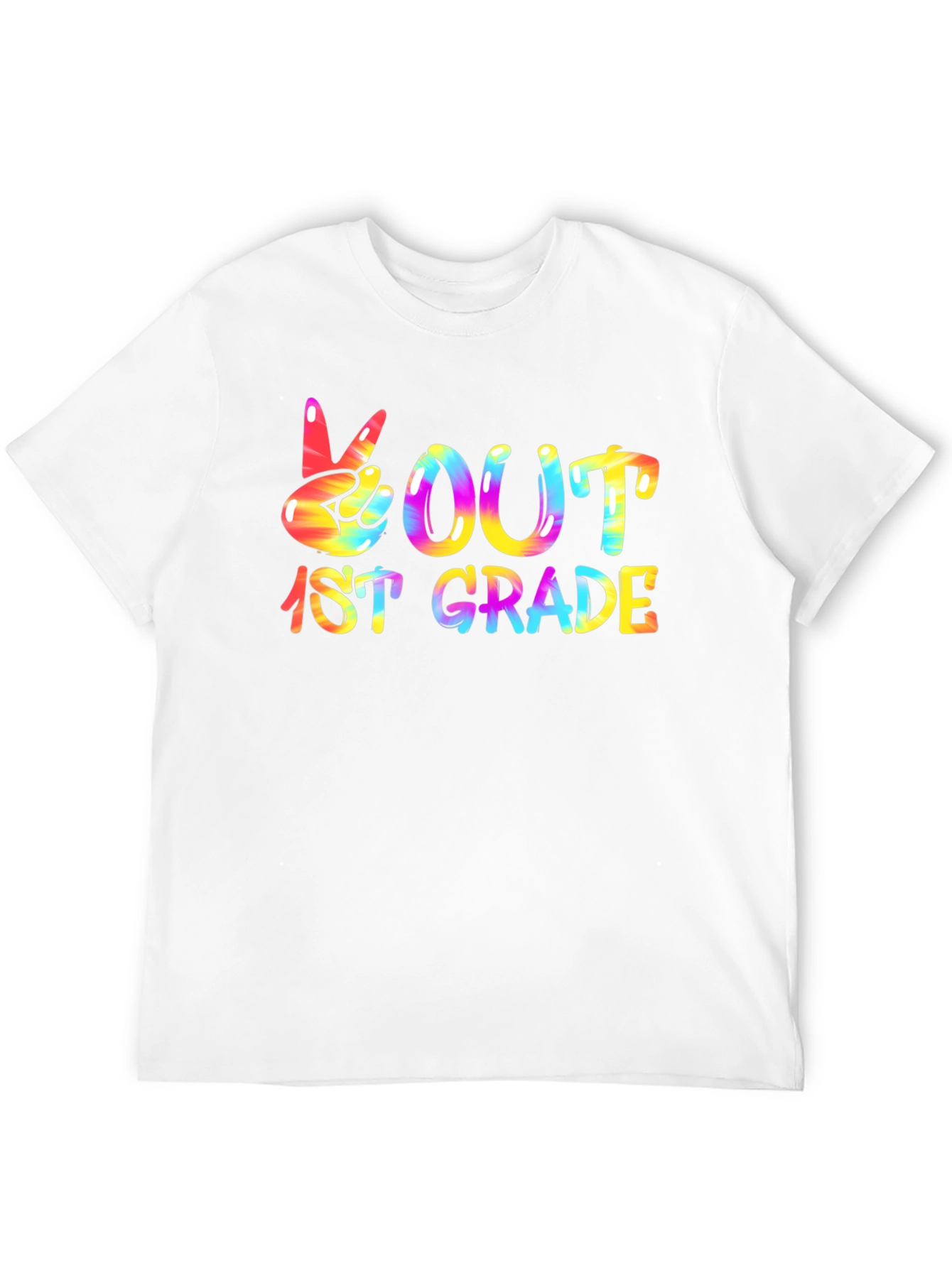 Peace Out 1st Grade Tie Dye T-Shirt