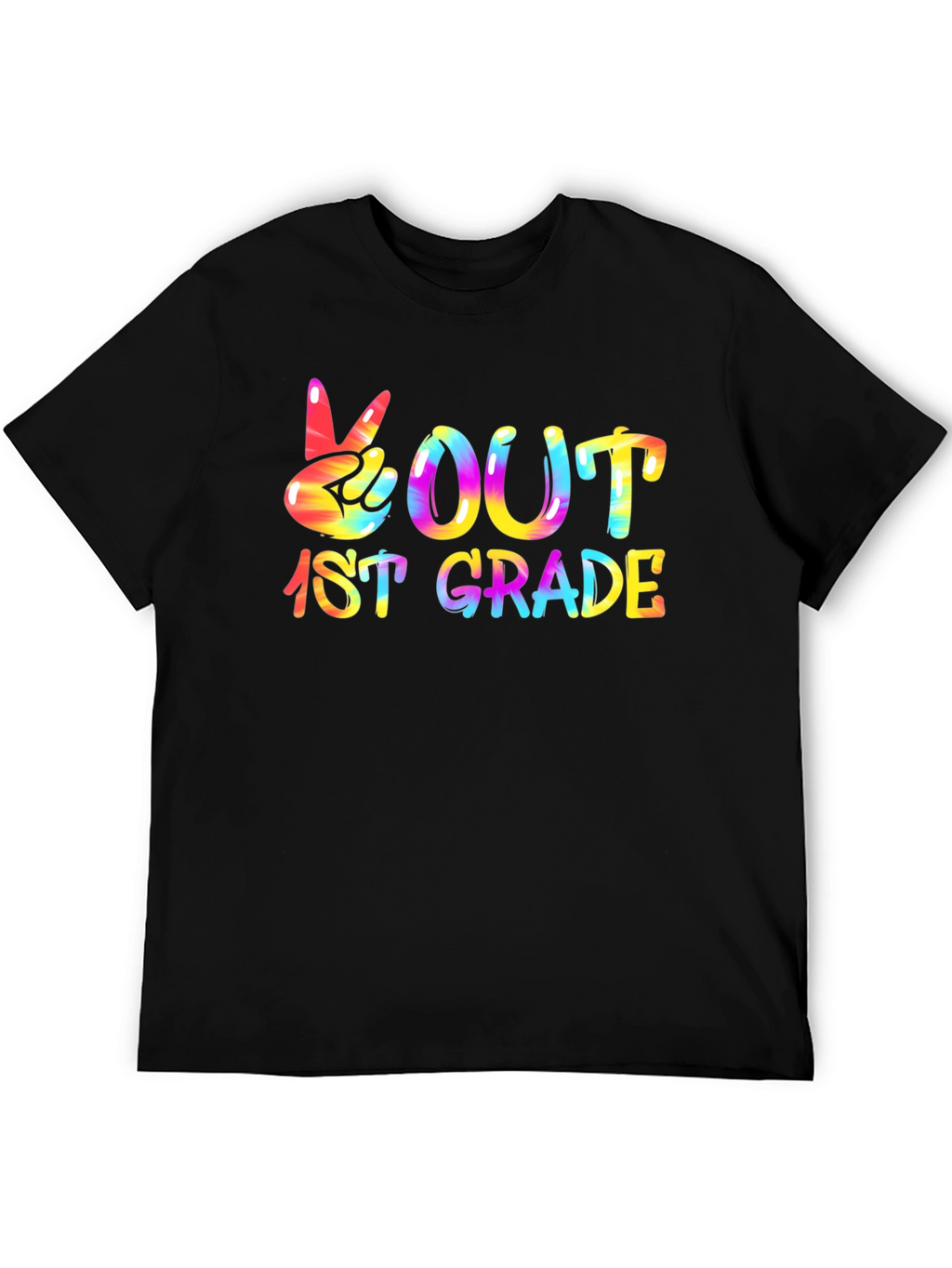 Peace Out 1st Grade Tie Dye T-Shirt