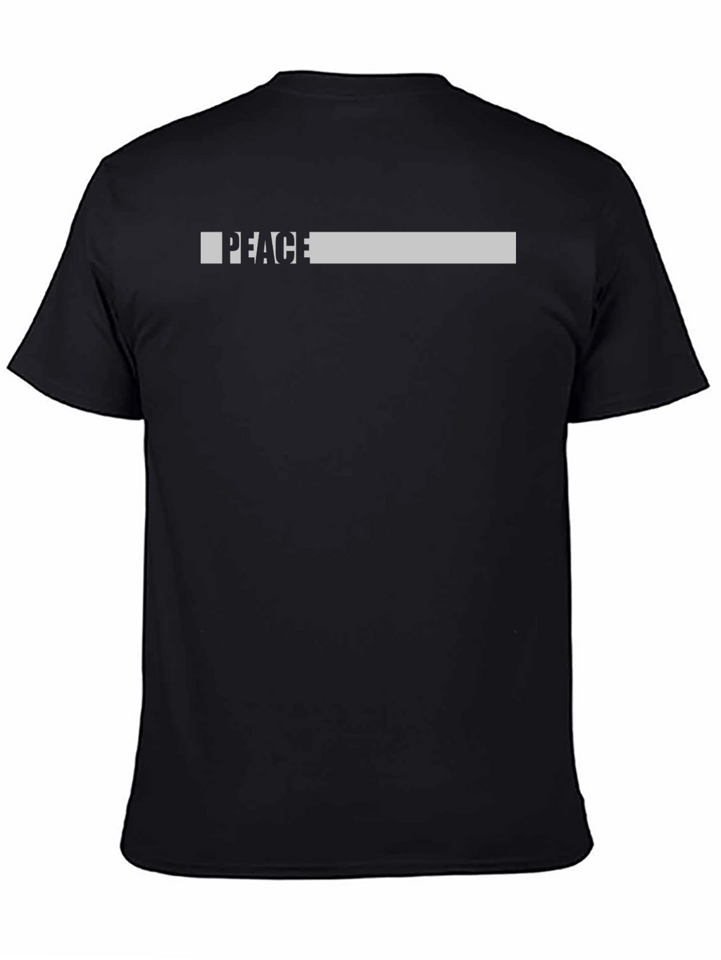Peace Graphic Print Black T-Shirt