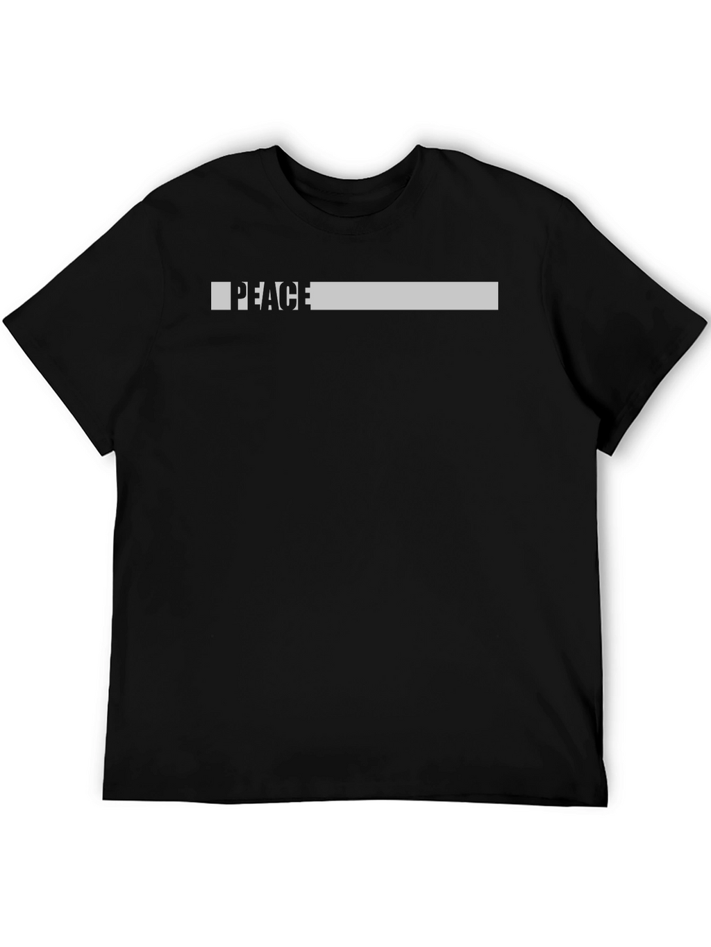 Peace Graphic Print Black T-Shirt