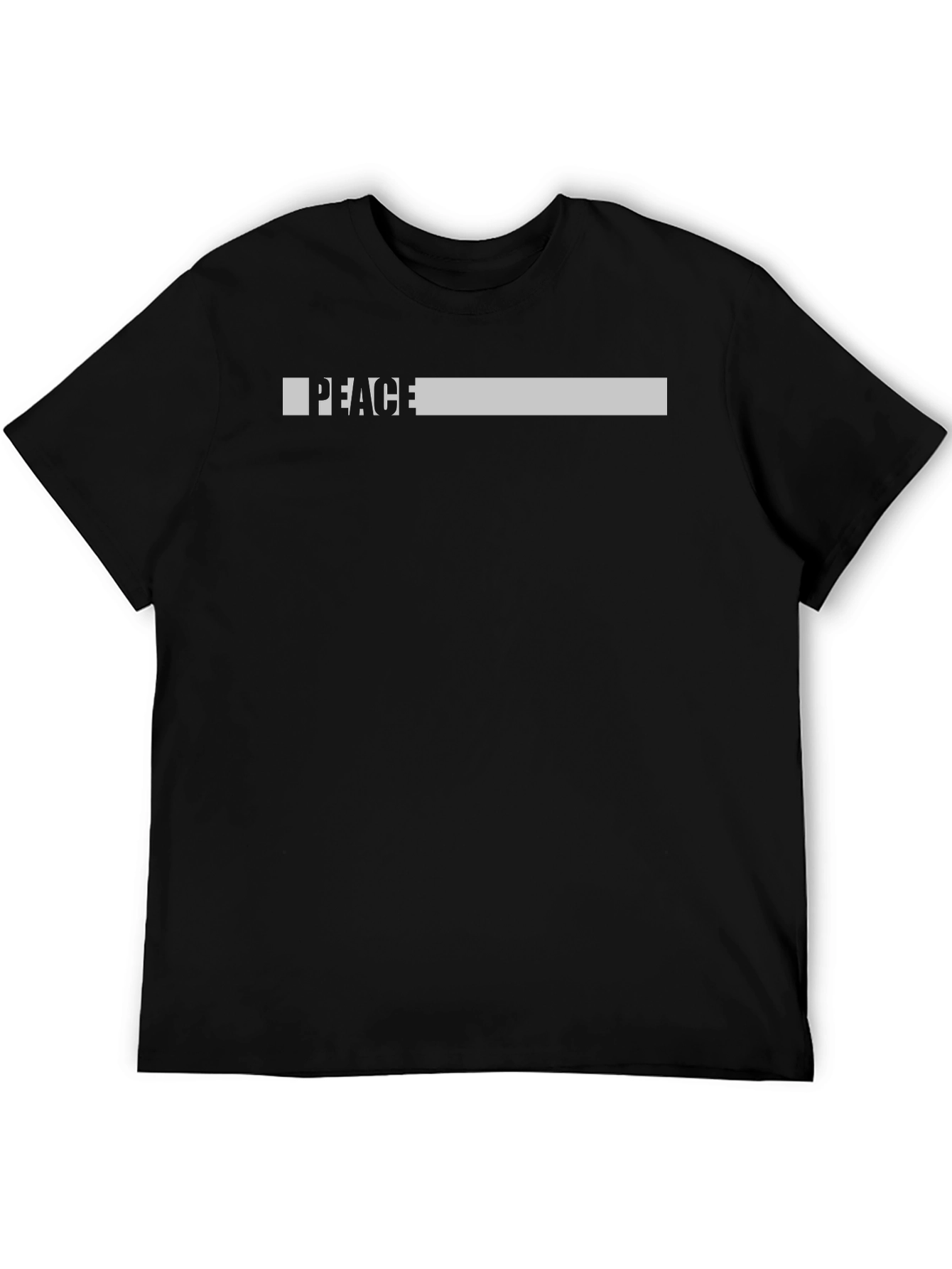 Peace Graphic Print Black T-Shirt