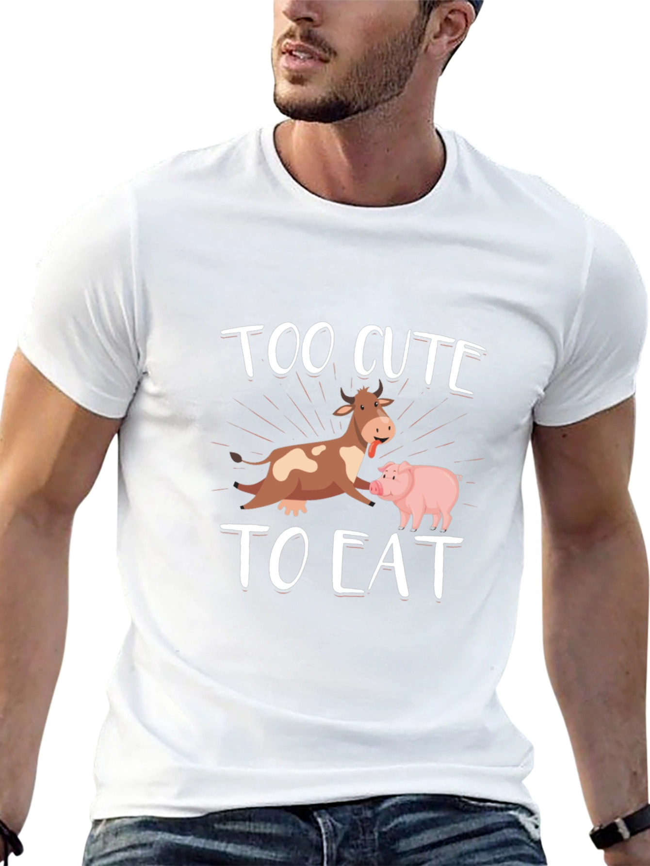 Too Cute To Eat T-Shirt - Farm Animal Tee