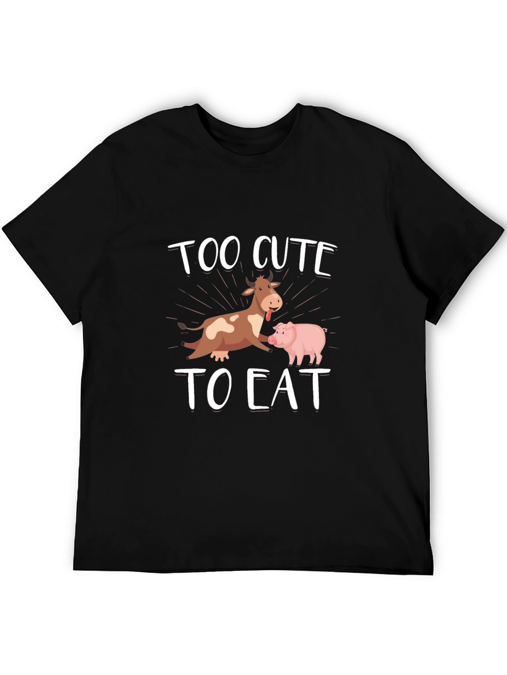 Too Cute To Eat T-Shirt - Farm Animal Tee