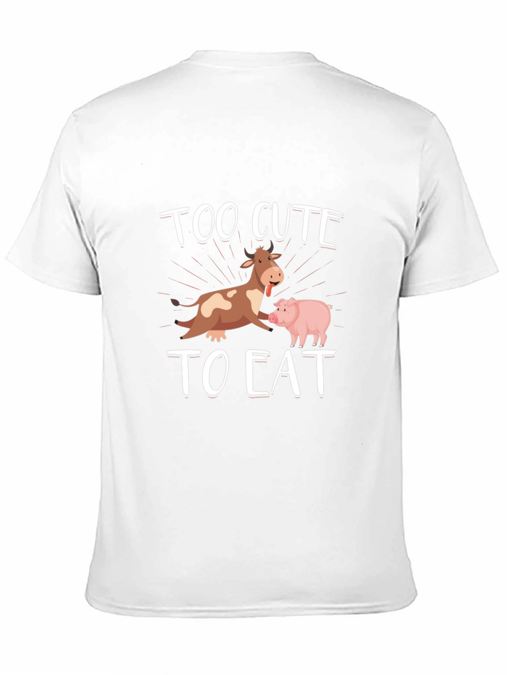 Too Cute To Eat T-Shirt - Farm Animal Tee