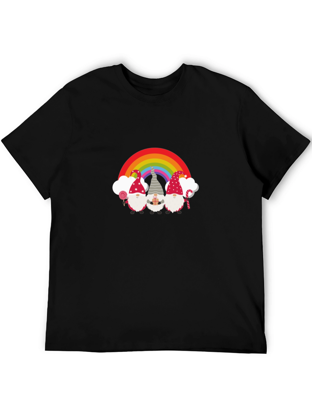 Gnome Rainbow T-Shirt - Festive Holiday Design