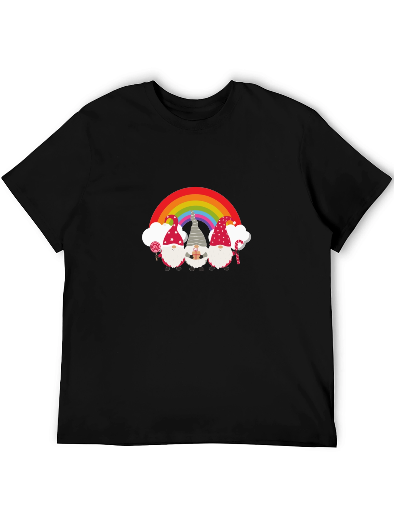 Gnome Rainbow T-Shirt - Festive Holiday Design