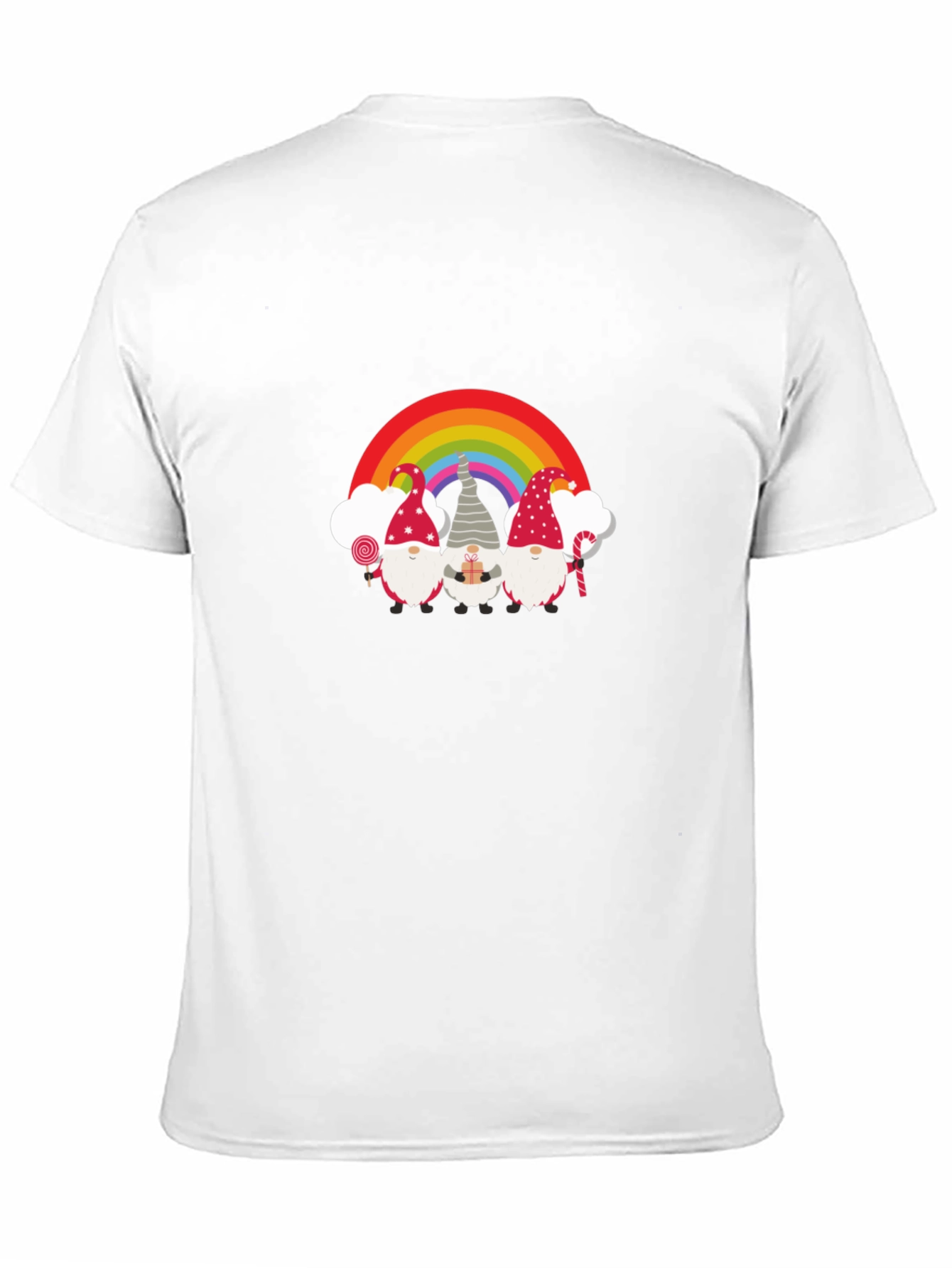 Gnome Rainbow T-Shirt - Festive Holiday Design