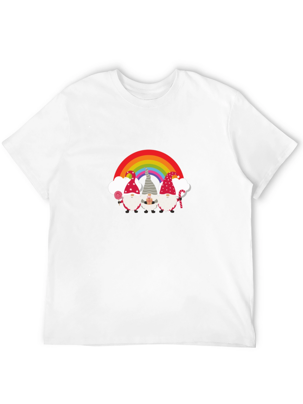 Gnome Rainbow T-Shirt - Festive Holiday Design