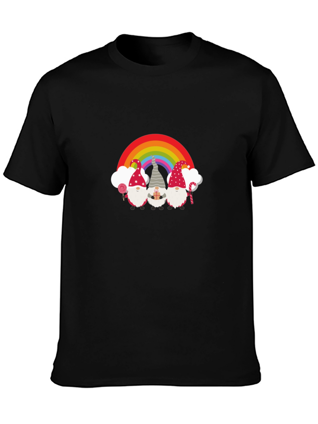 Gnome Rainbow T-Shirt - Festive Holiday Design