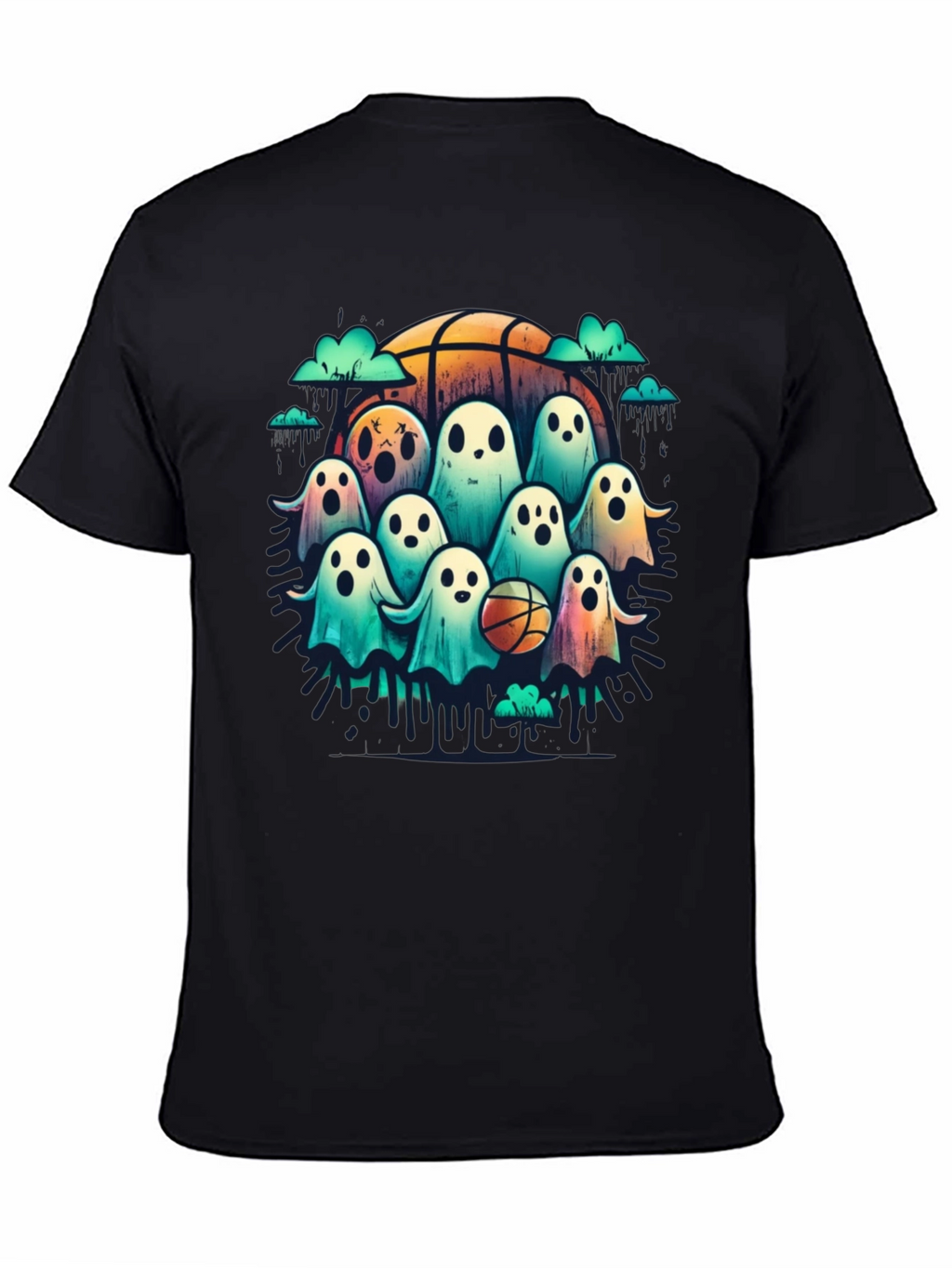 Ghostly Basketball Crew T-Shirt