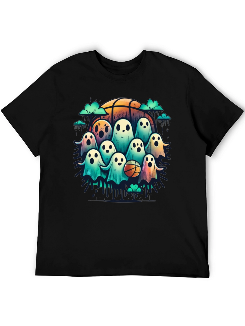 Ghostly Basketball Crew T-Shirt