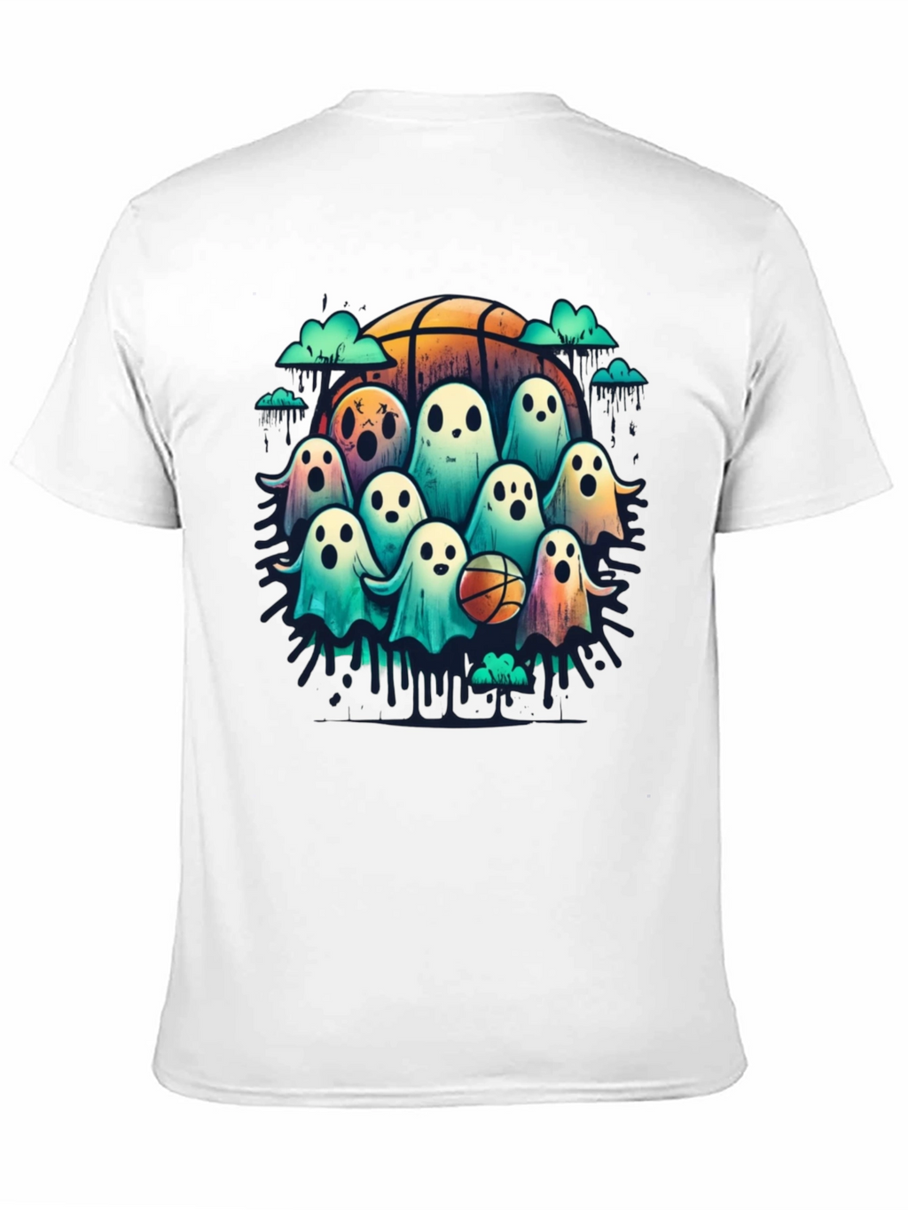 Ghostly Basketball Crew T-Shirt