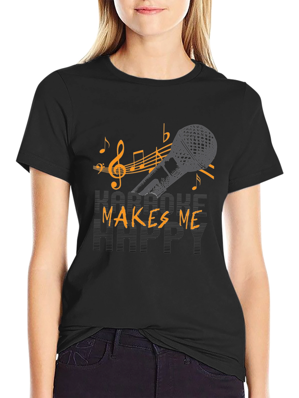 Karaoke Makes Me Happy Graphic T-Shirt