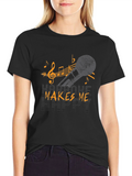 Karaoke Makes Me Happy Graphic T-Shirt