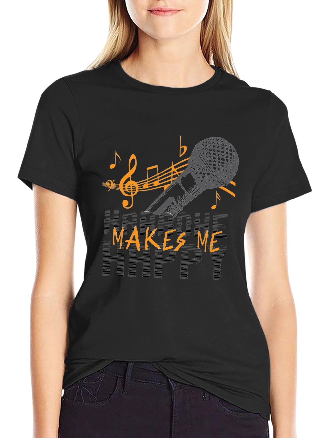 Karaoke Makes Me Happy Graphic T-Shirt