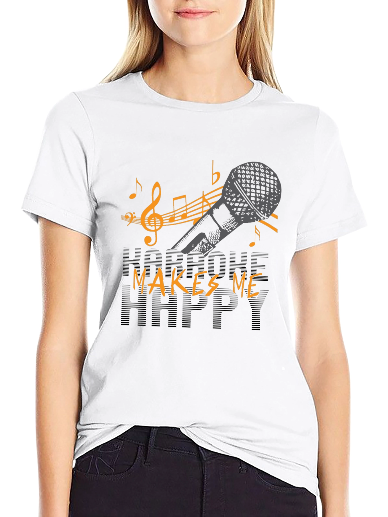 Karaoke Makes Me Happy Graphic T-Shirt
