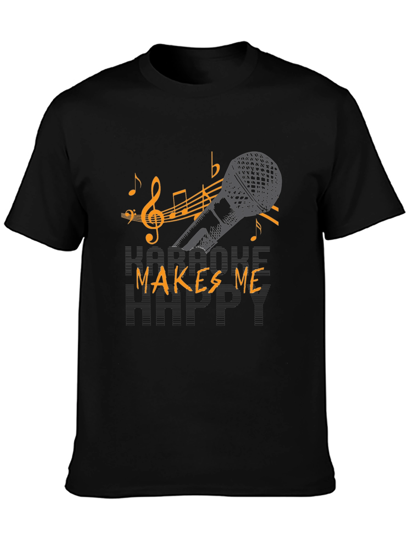 Karaoke Makes Me Happy Graphic T-Shirt