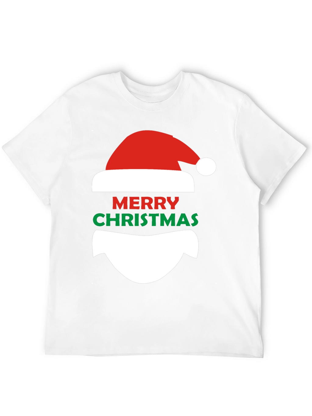 Merry Christmas Santa Face Graphic T-Shirt