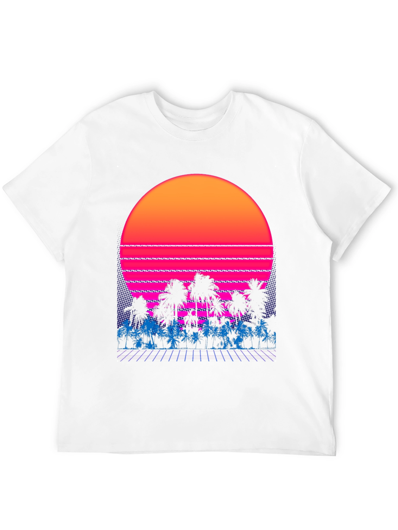 Retro Sunset Palm Tree Graphic Tee