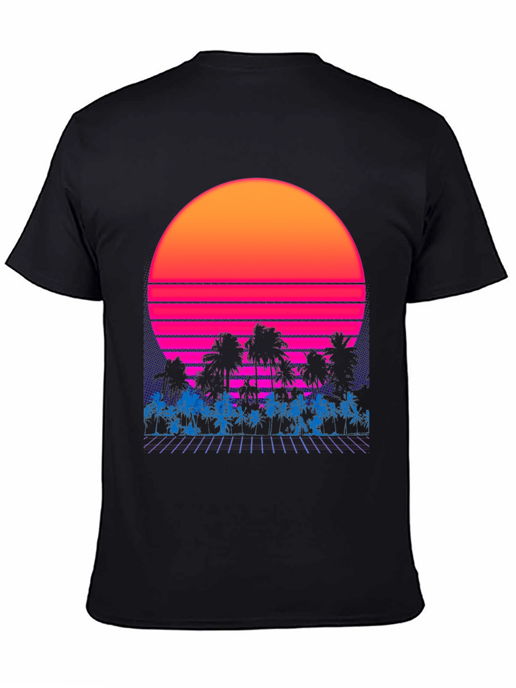 Retro Sunset Palm Tree Graphic Tee
