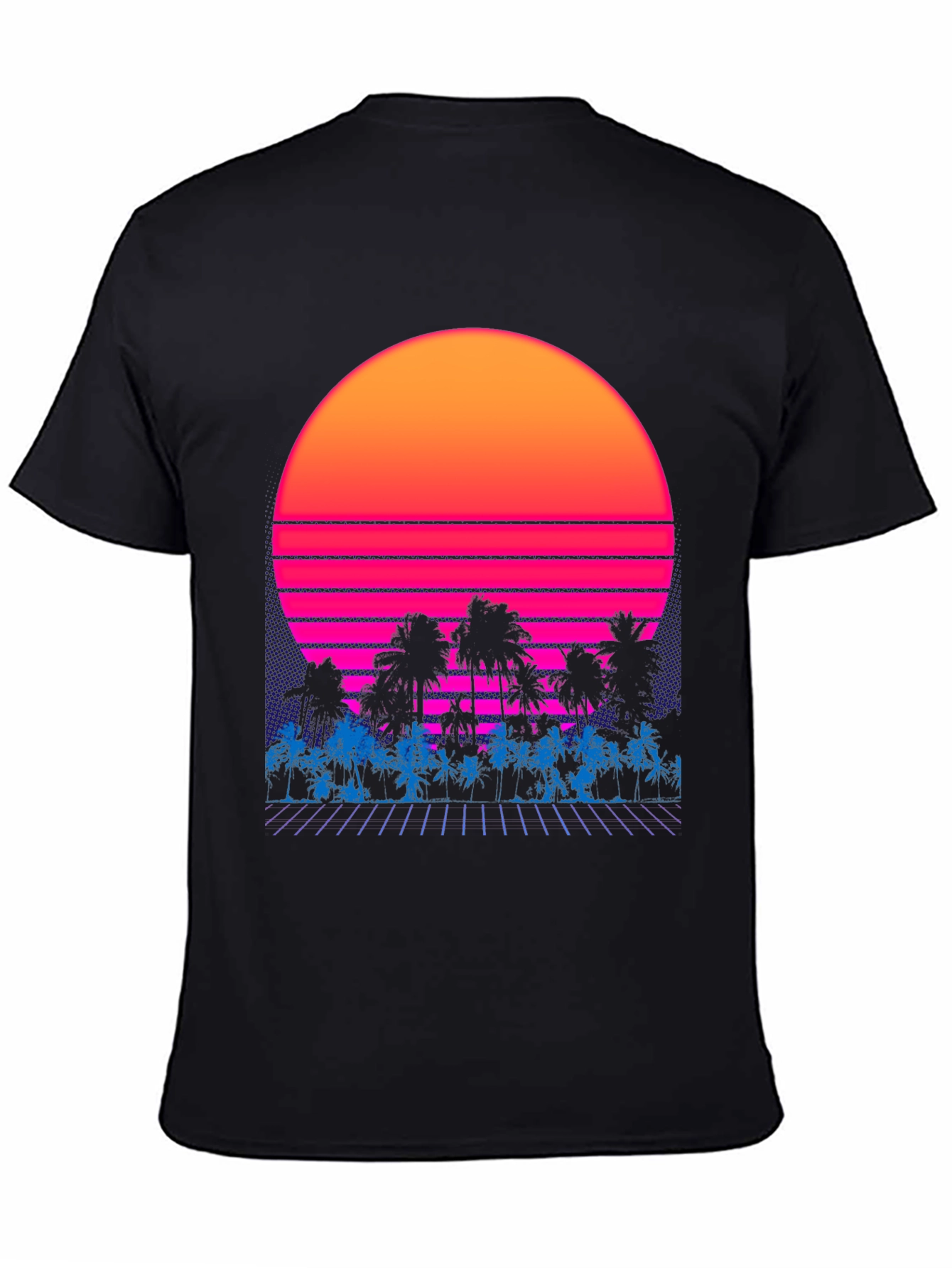 Retro Sunset Palm Tree Graphic Tee