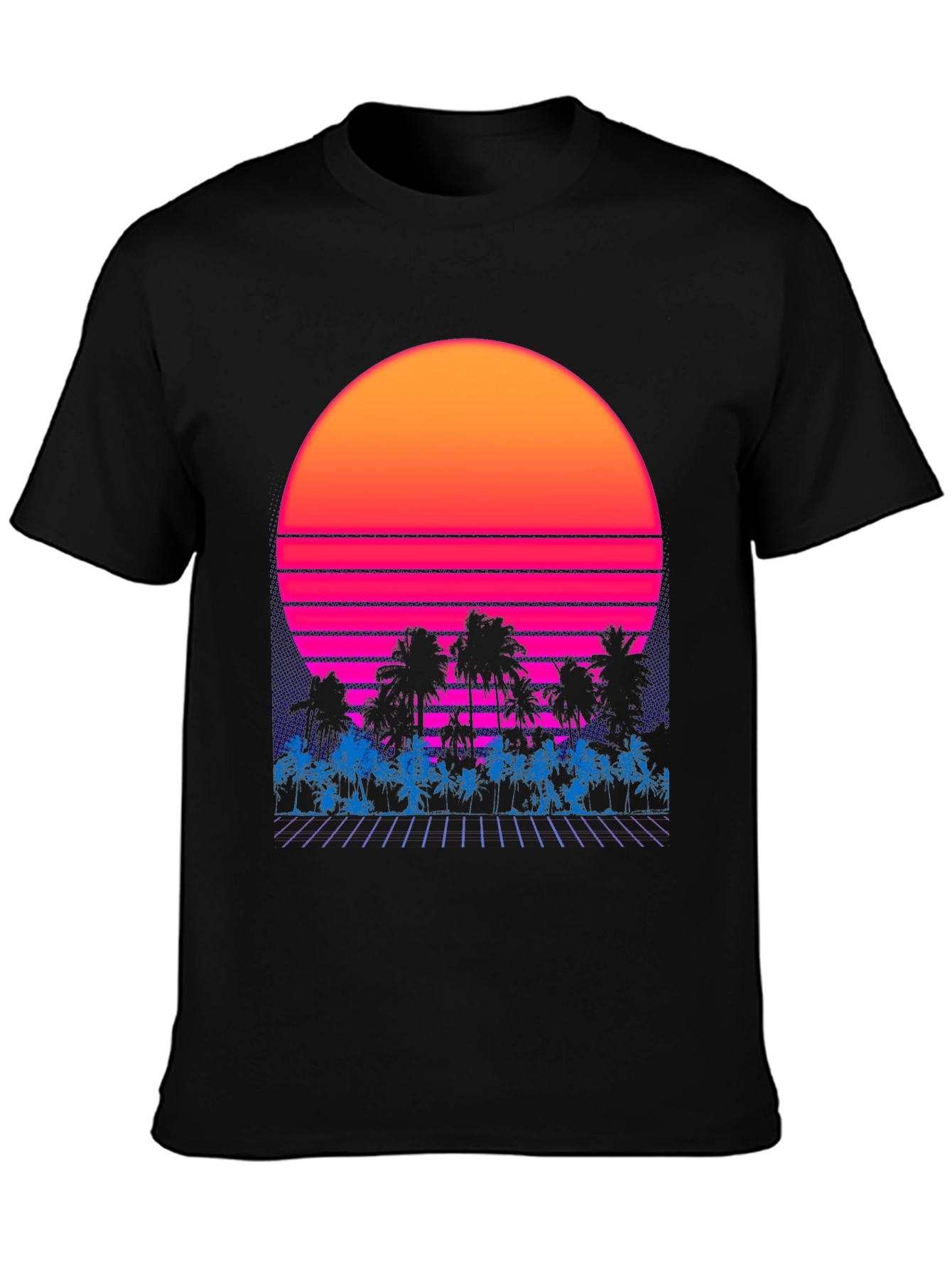 Retro Sunset Palm Tree Graphic Tee