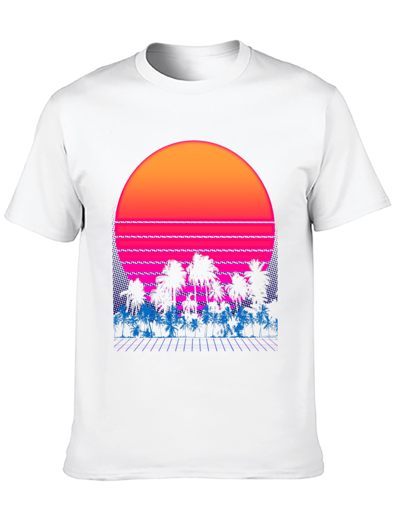 Retro Sunset Palm Tree Graphic Tee