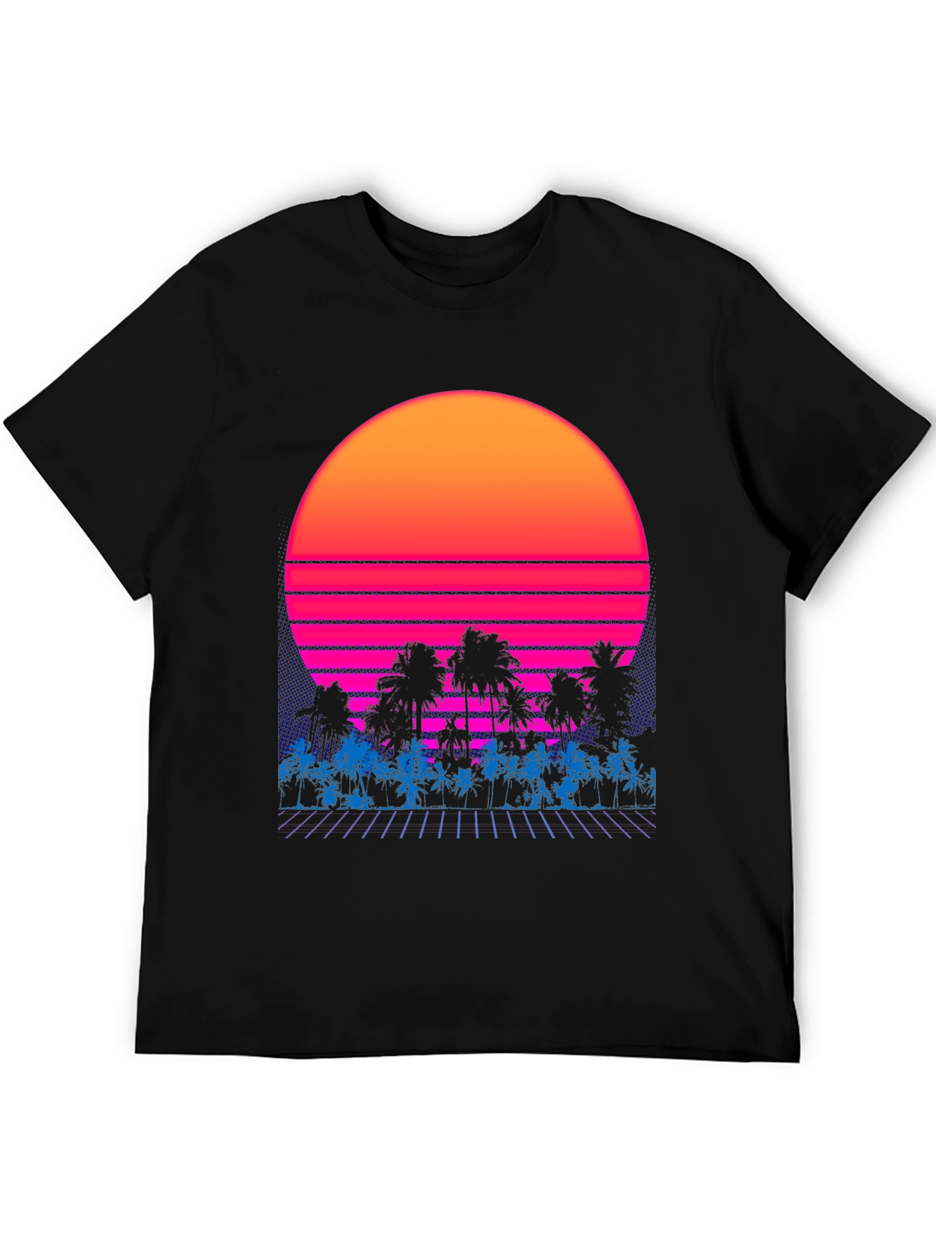 Retro Sunset Palm Tree Graphic Tee
