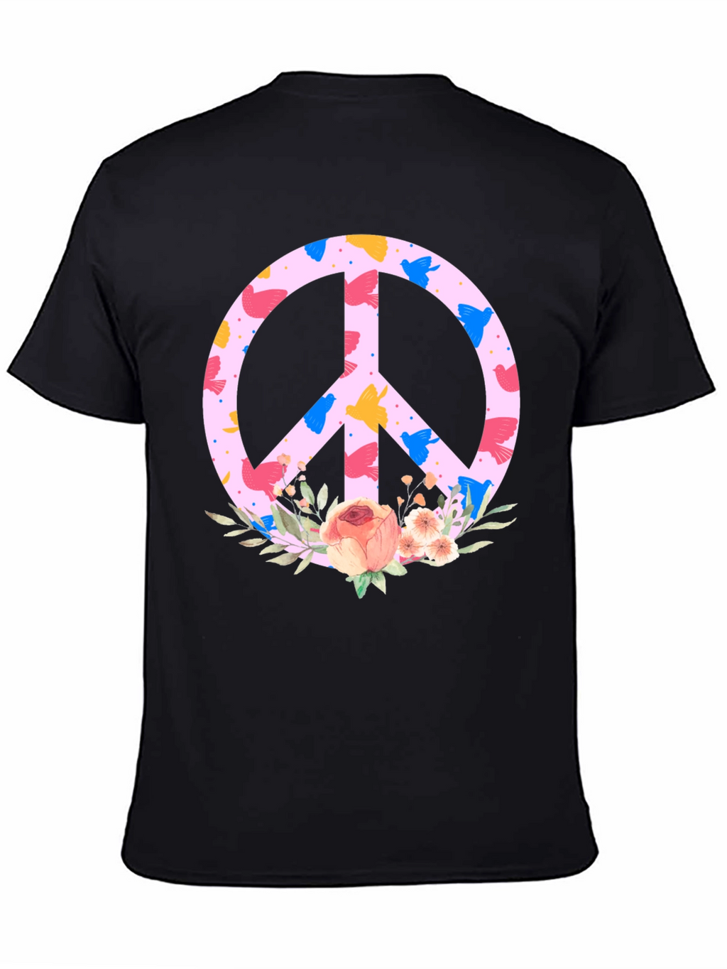 Floral Peace Sign T-Shirt - Trendy Graphic Tee