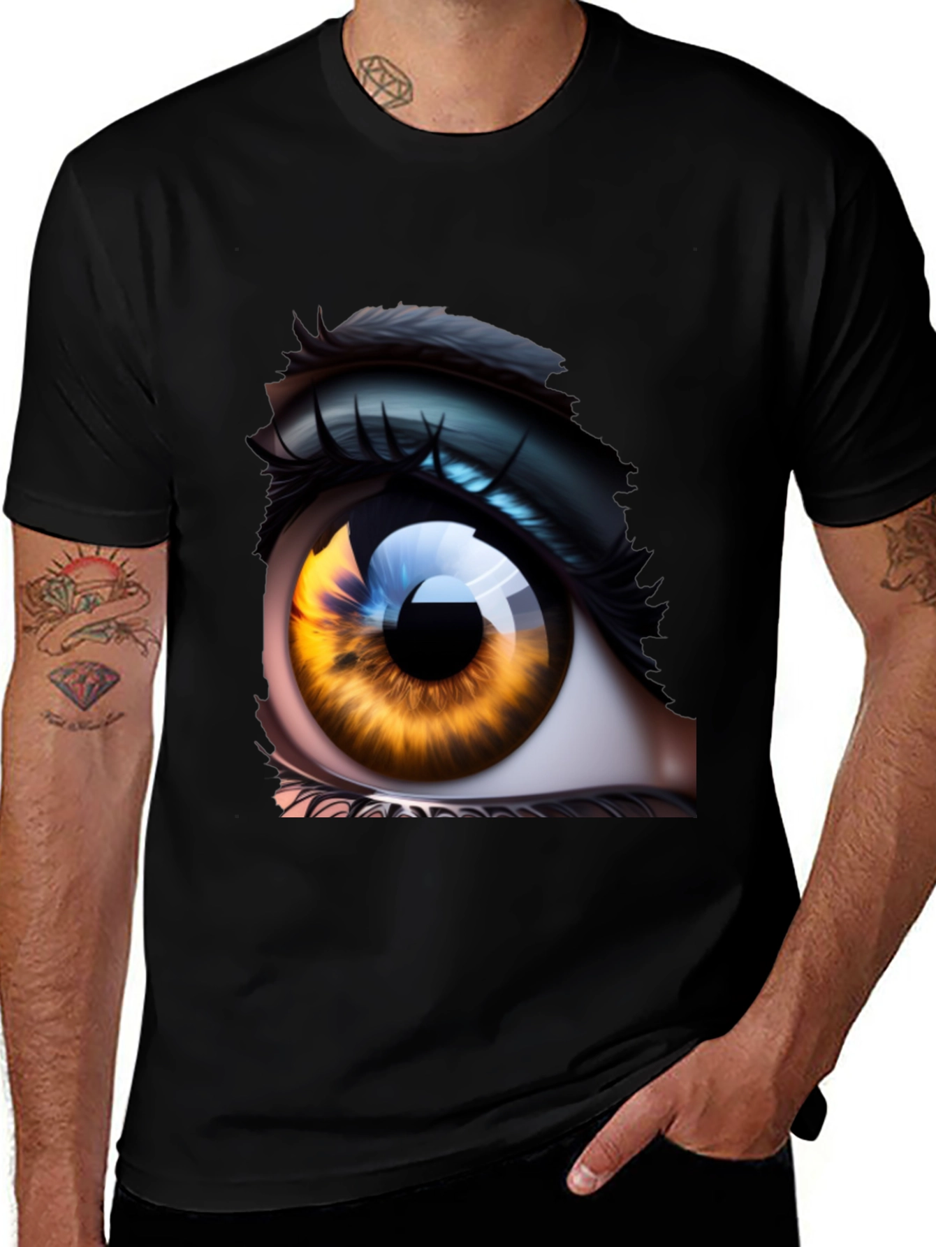 Eye Graphic Tee - Unique Artistic Design