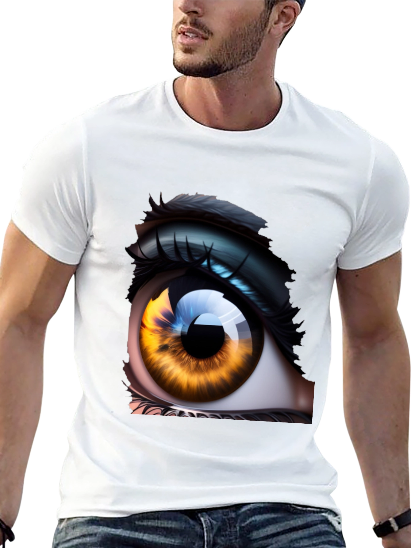 Eye Graphic Tee - Unique Artistic Design