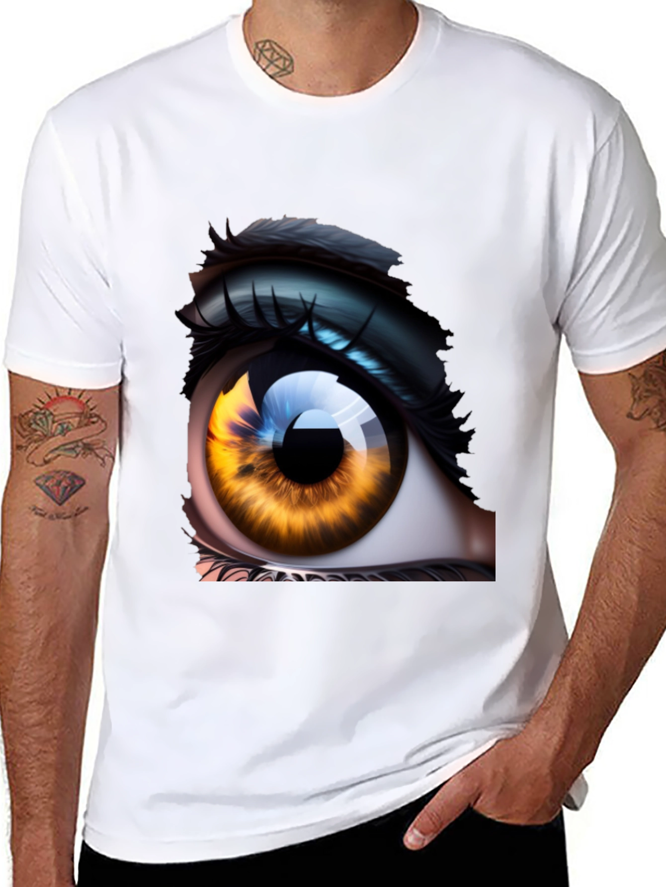 Eye Graphic Tee - Unique Artistic Design