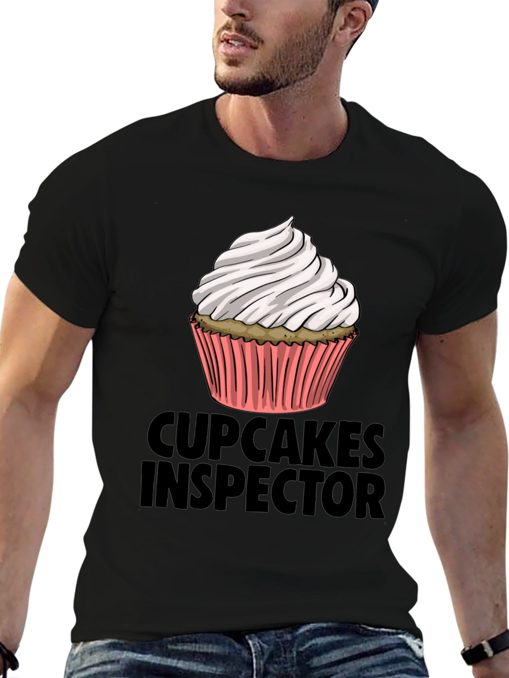 Cupcakes Inspector Funny Graphic T-Shirt