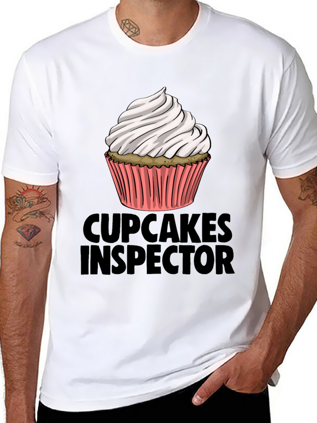 Cupcakes Inspector Funny Graphic T-Shirt