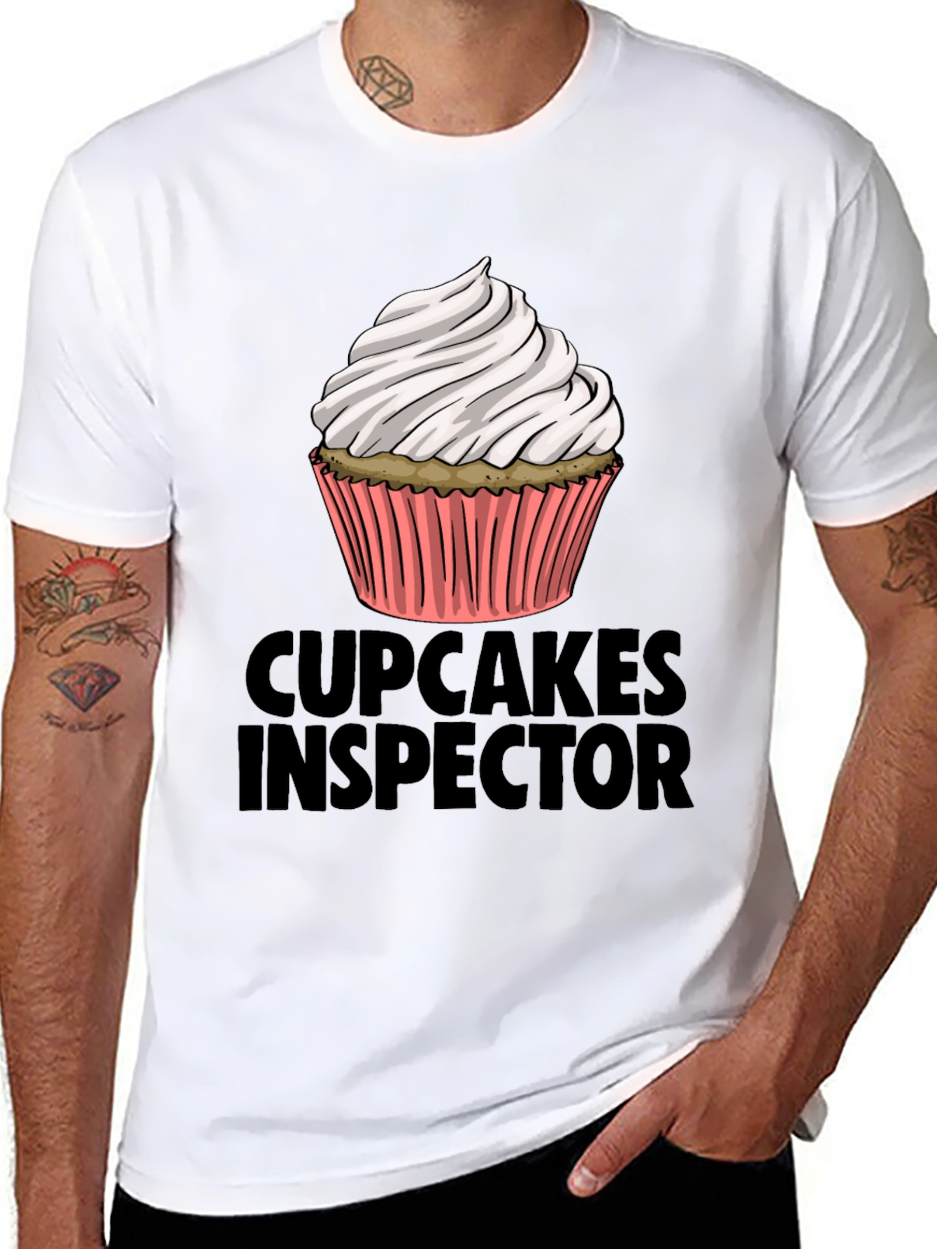 Cupcakes Inspector Funny Graphic T-Shirt