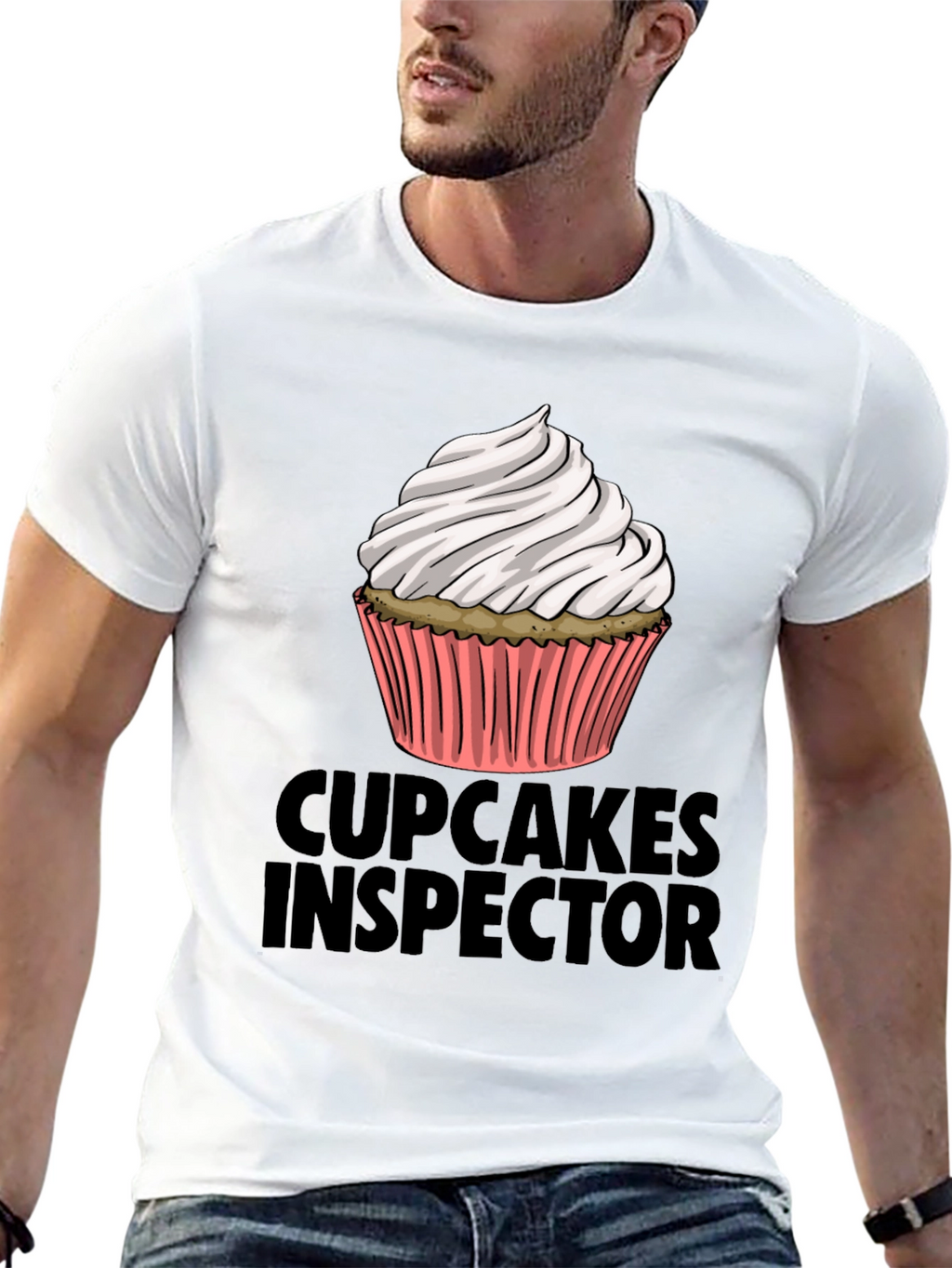 Cupcakes Inspector Funny Graphic T-Shirt