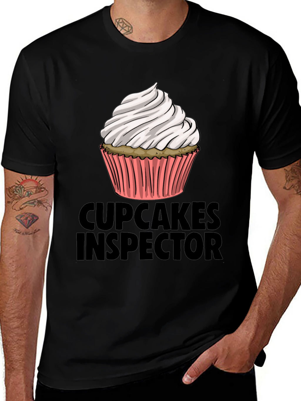 Cupcakes Inspector Funny Graphic T-Shirt