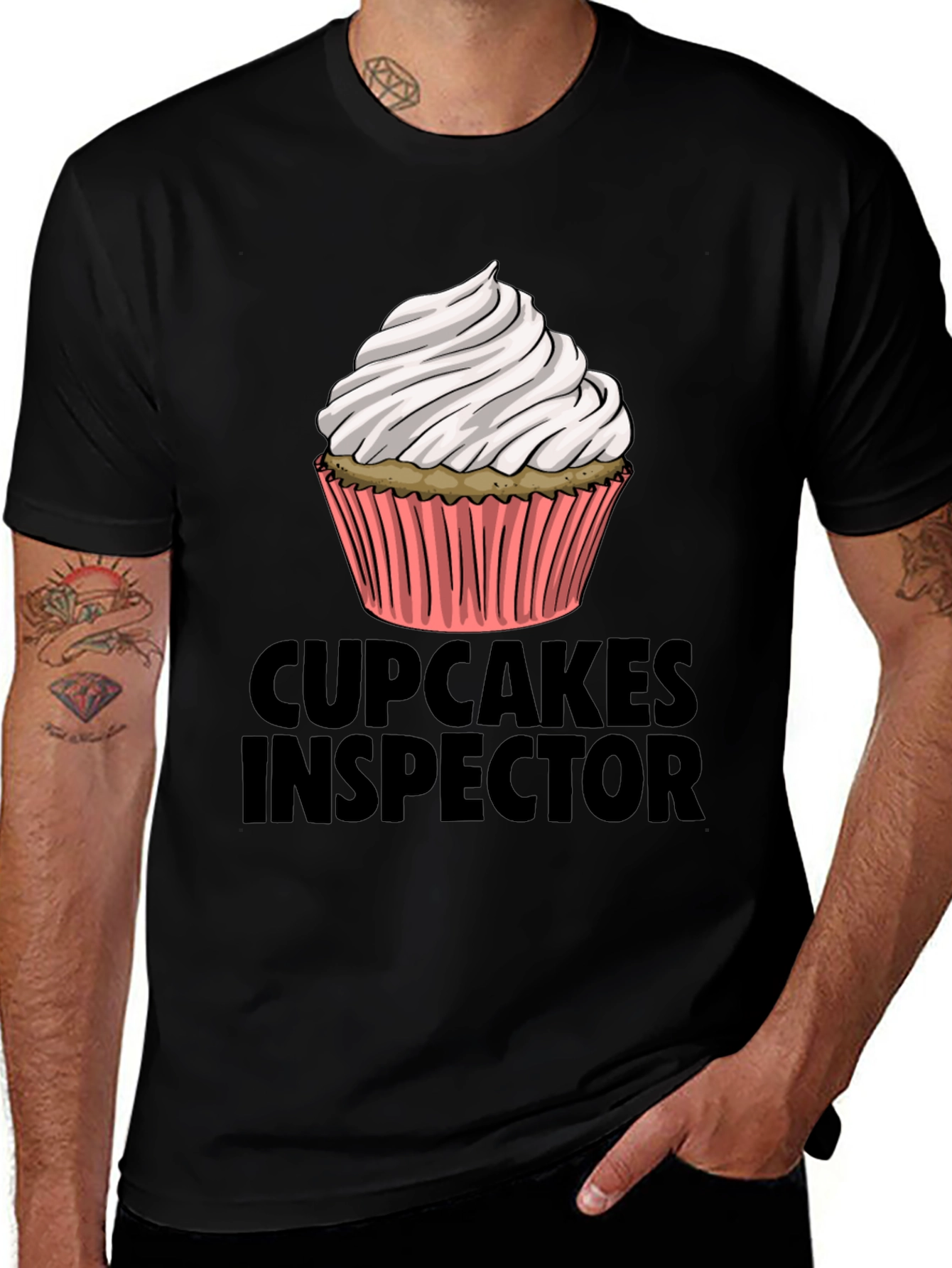 Cupcakes Inspector Funny Graphic T-Shirt