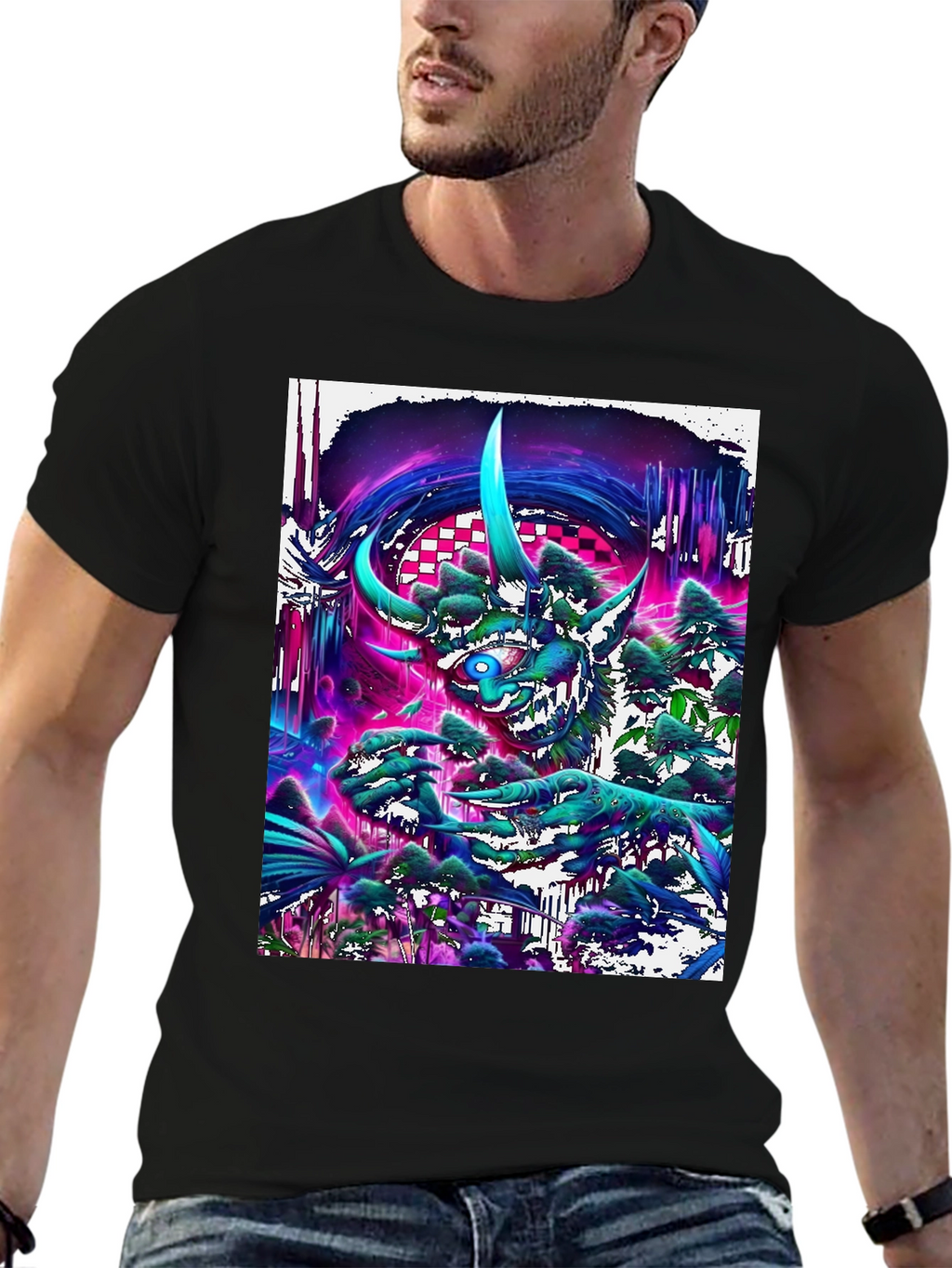 Psychedelic Forest Creature Graphic Tee