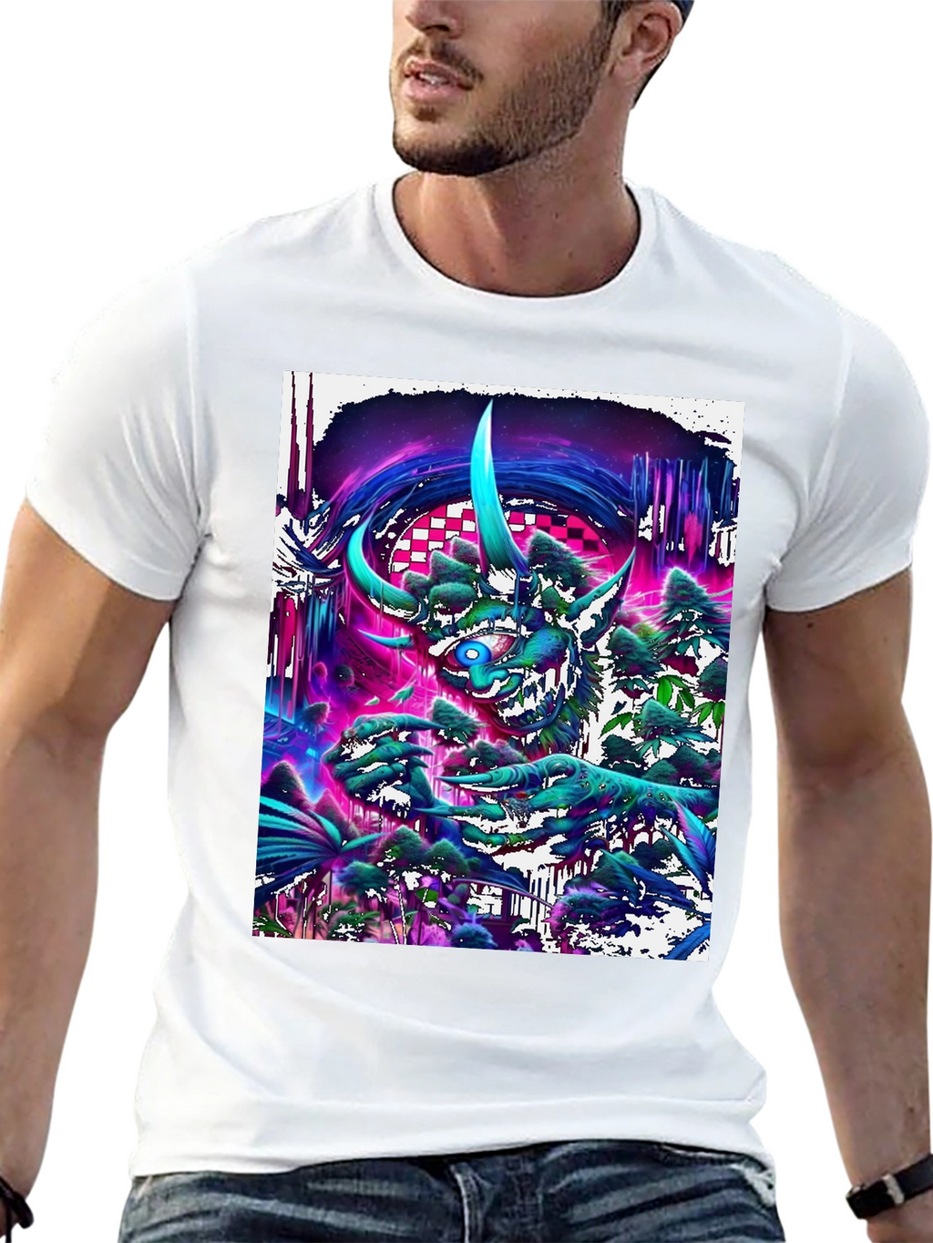 Psychedelic Forest Creature Graphic Tee