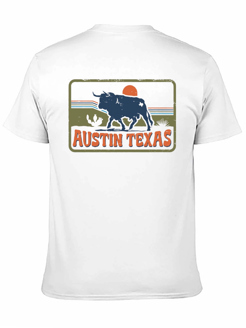 Austin Texas Bull Graphic Tee - Retro Style T-Shirt