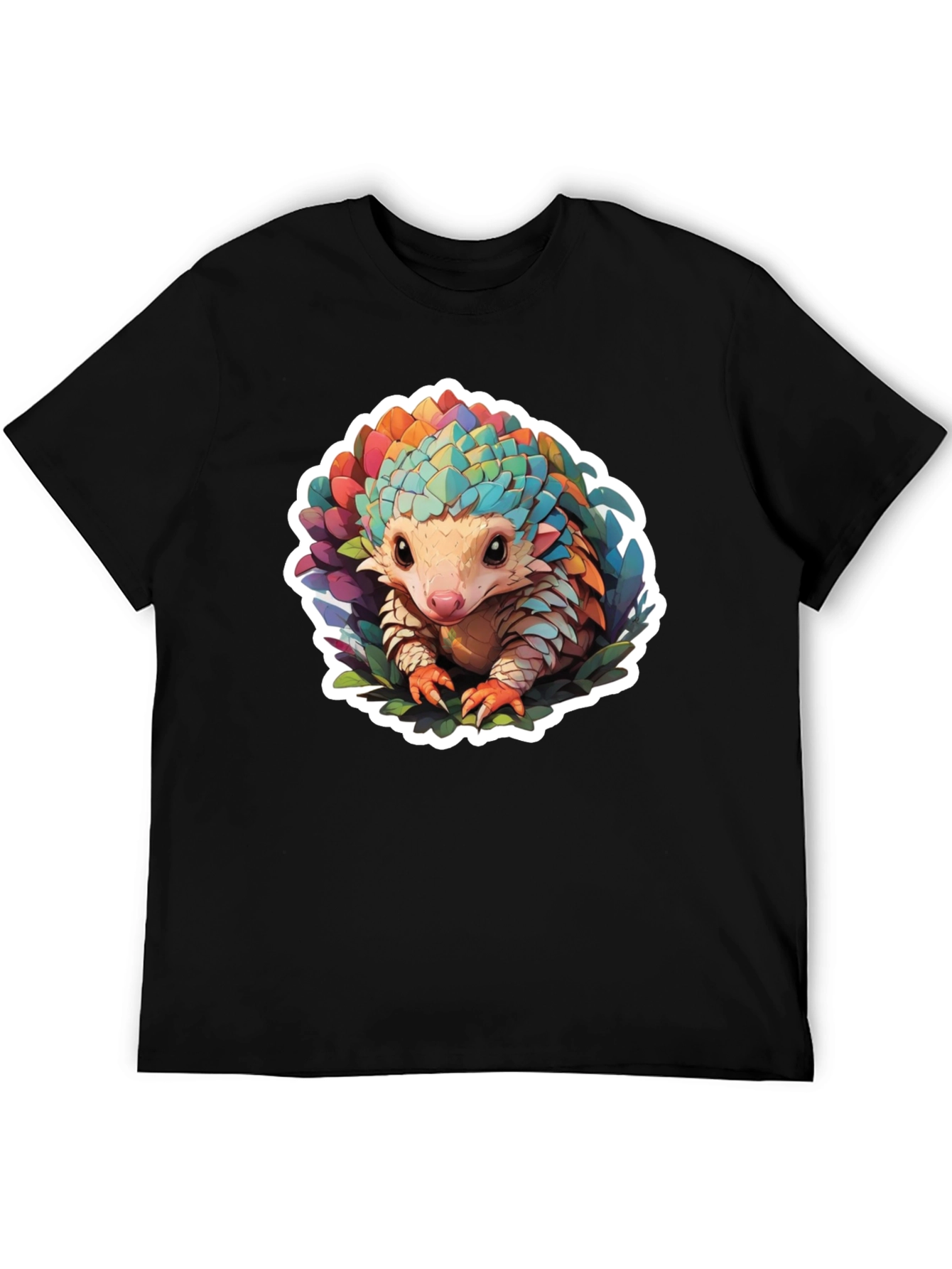 Cute Colorful Pangolin Graphic T-Shirt