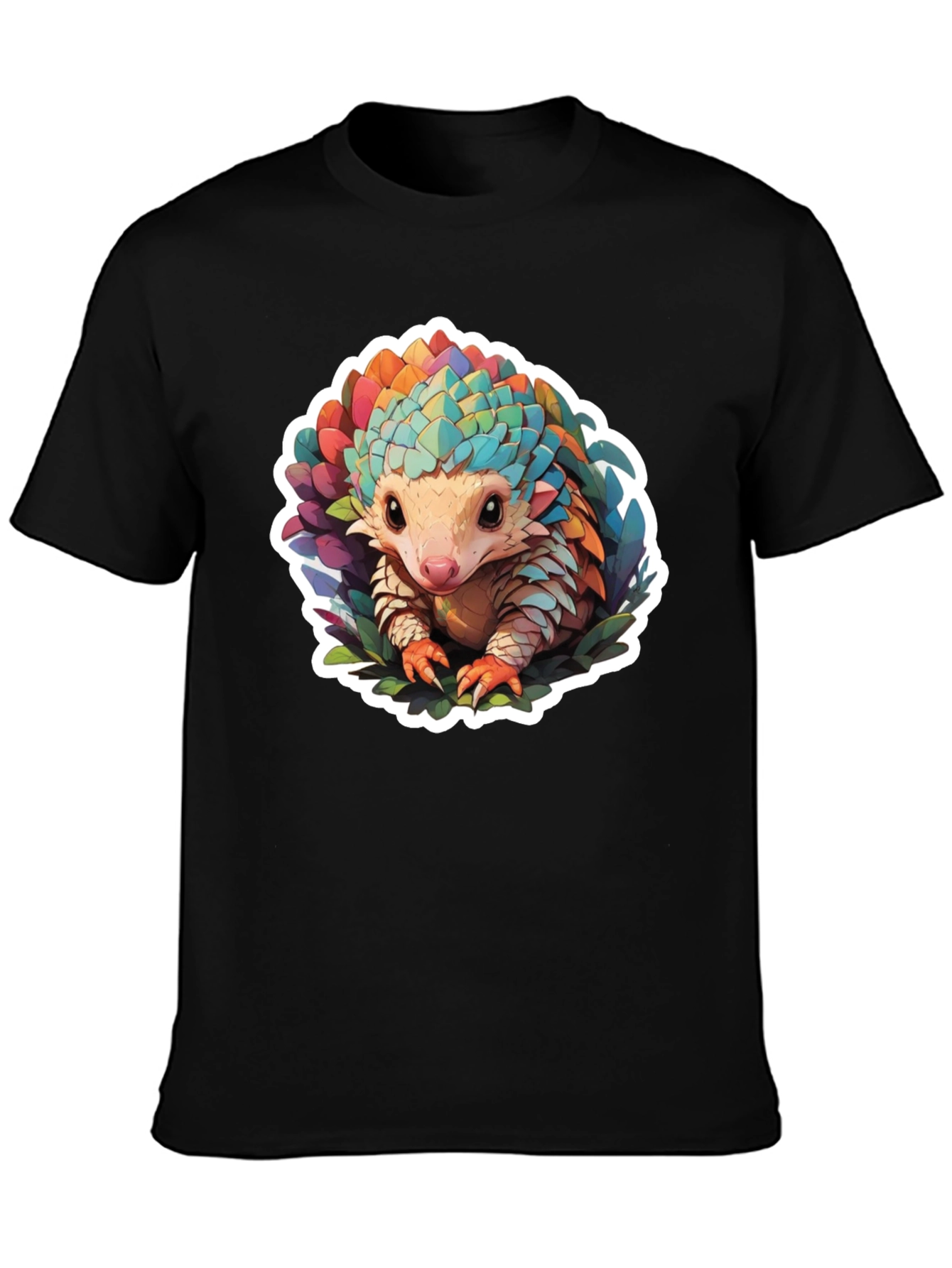 Cute Colorful Pangolin Graphic T-Shirt