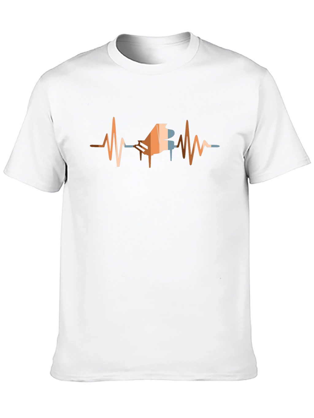 Piano Heartbeat T-Shirt - Musicians Style