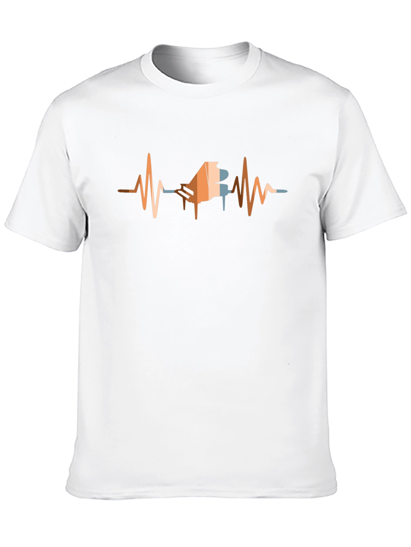 Piano Heartbeat T-Shirt - Musicians Style