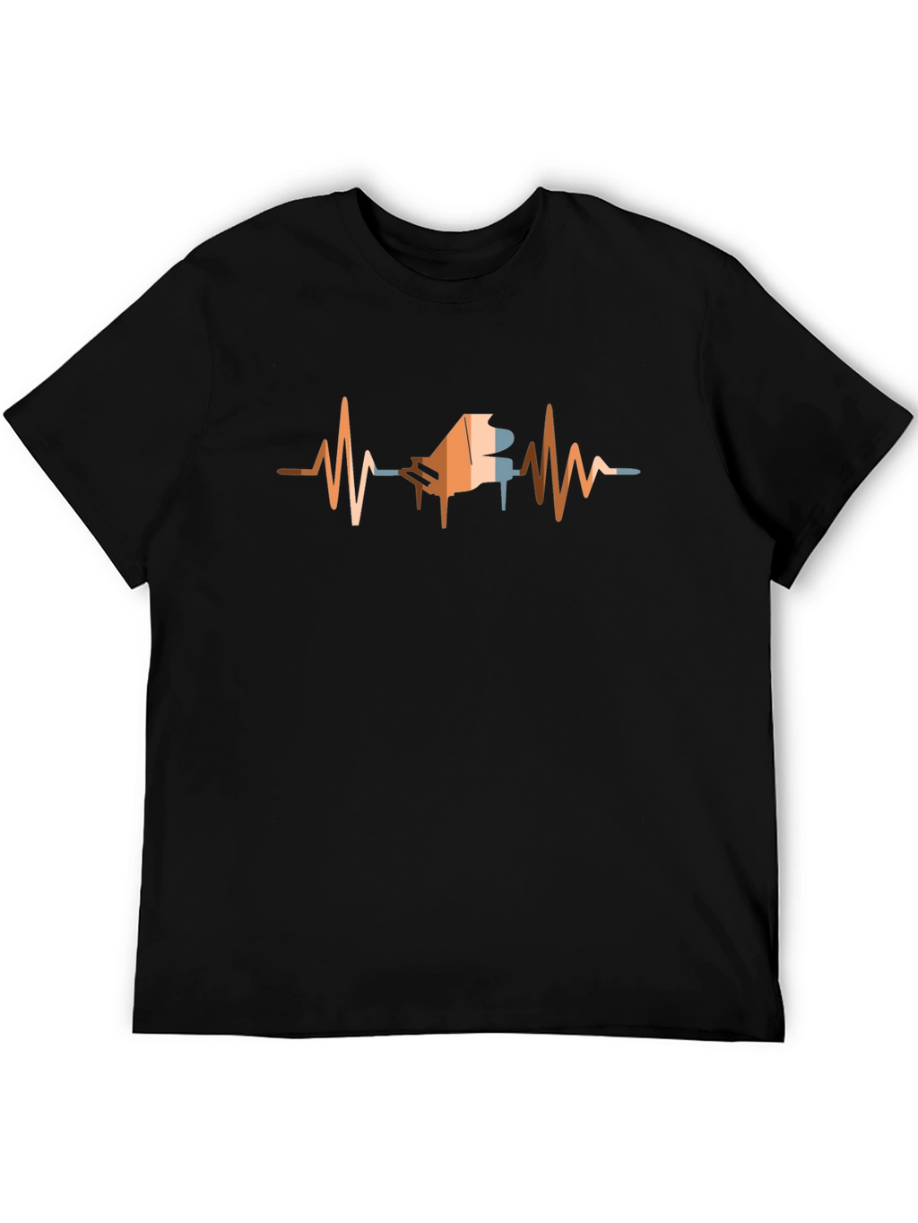 Piano Heartbeat T-Shirt - Musicians Style