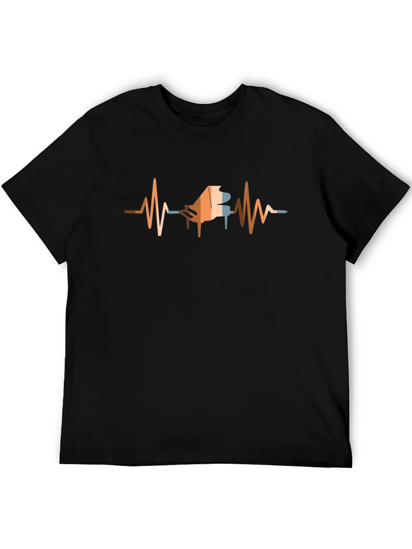 Piano Heartbeat T-Shirt - Musicians Style