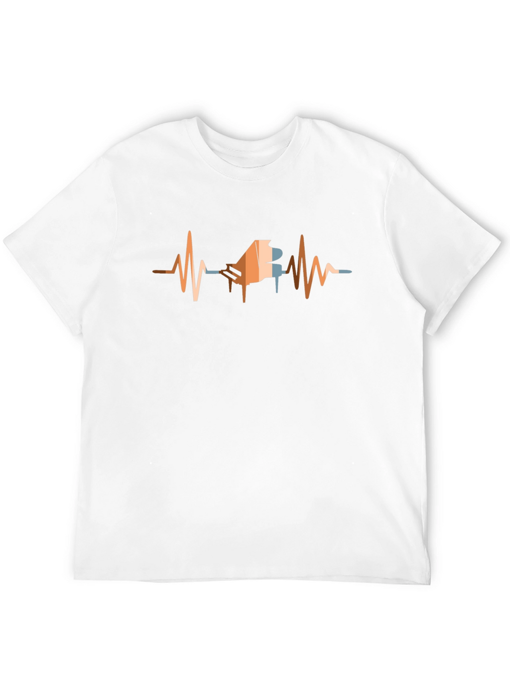 Piano Heartbeat T-Shirt - Musicians Style