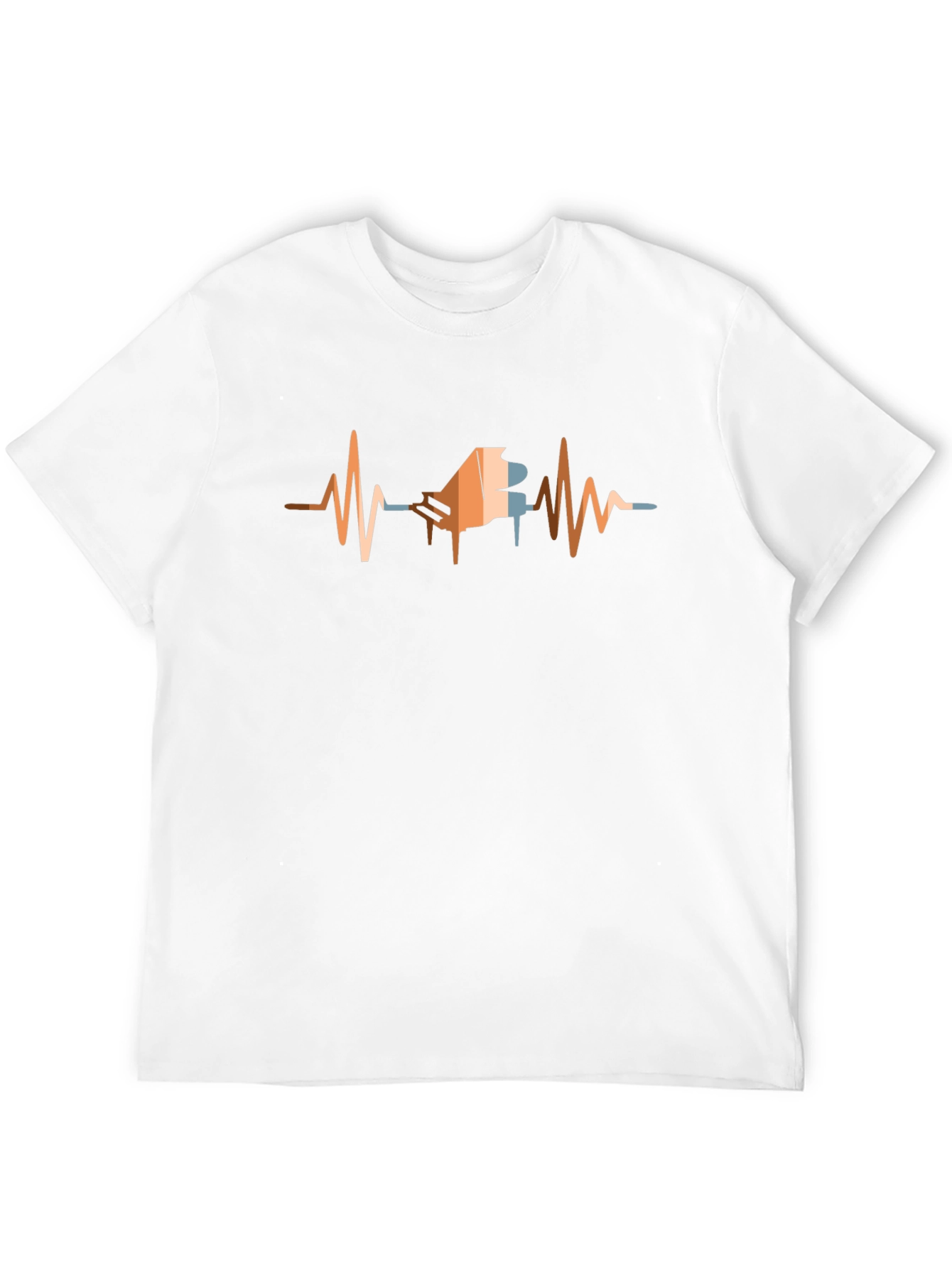 Piano Heartbeat T-Shirt - Musicians Style